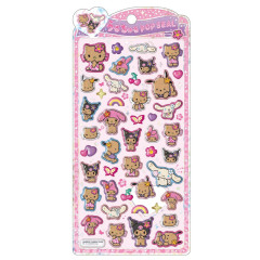 Japan Sanrio Pop Seal Hologram 3D Sticker - Gogo Gal Collection Characters Tan
