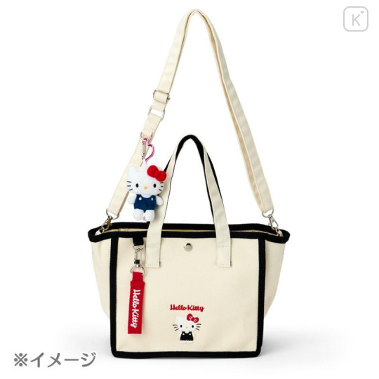 Japan Sanrio Original 2way Mini Tote Bag - Hello Kitty : Simple - 5