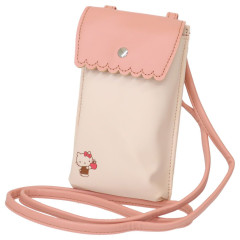 Japan Sanrio Mini Gadget Case Pouch & Lanyard Card Holder - Hello Kitty