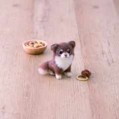 Japan Hamanaka Aclaine Needle Felting Kit - Chihuahua