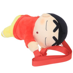 Japan Crayon Shin-chan Fluffy Pochette Shoulder Crossbody Bag - Shinnosuke Nohara : Sleepy