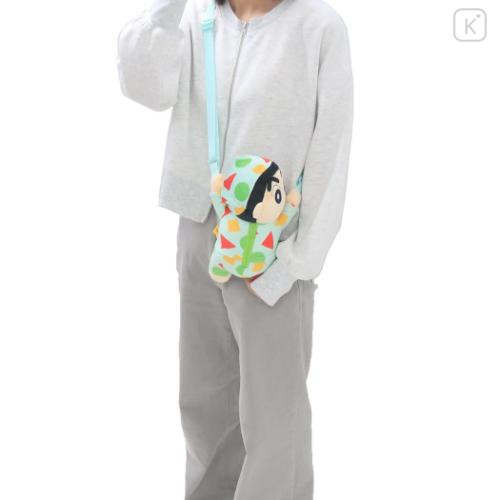 Japan Crayon Shin-chan Fluffy Pochette Shoulder Crossbody Bag - Shinnosuke Nohara : Pajama - 4