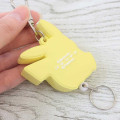 Japan Pokemon Rubber Reel Keychain - Pikachu : Sit - 2