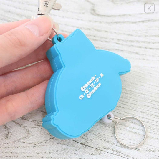 Japan Pokemon Rubber Reel Keychain - Snorlax : Relax - 2