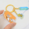 Japan Peanuts Acrylic Keychain 3 Charm - Snoopy & Woodstock : Alphabet A - 2