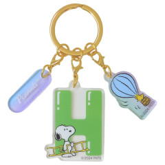 Japan Peanuts Acrylic Keychain 3 Charm - Snoopy & Woodstock : Alphabet H