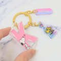 Japan Peanuts Acrylic Keychain 3 Charm - Snoopy & Woodstock : Alphabet K - 2