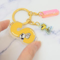 Japan Peanuts Acrylic Keychain 3 Charm - Snoopy & Woodstock : Alphabet S Joe Cool - 2