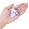 Japan Sanrio Acrylic Keychain - Kuromi : Plump 3D Heart Crystal - 2
