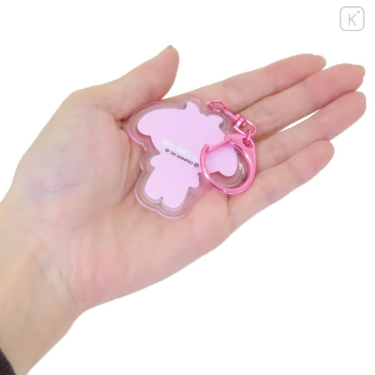 Japan Sanrio Acrylic Keychain - My Melody : Plump 3D Heart Crystal - 2