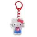 Japan Sanrio Acrylic Keychain - Hello Kitty : Plump 3D Heart Crystal - 1