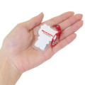 Japan Sanrio Acrylic Keychain - Hello Kitty : Plump 3D Heart Crystal - 2