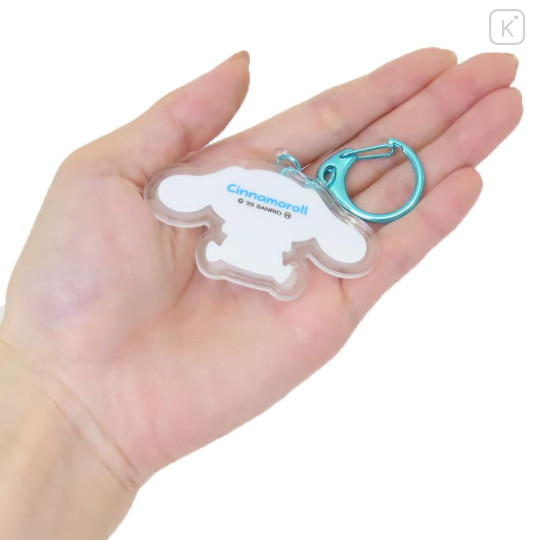 Japan Sanrio Acrylic Keychain - Cinnamoroll : Plump 3D Heart Crystal - 2