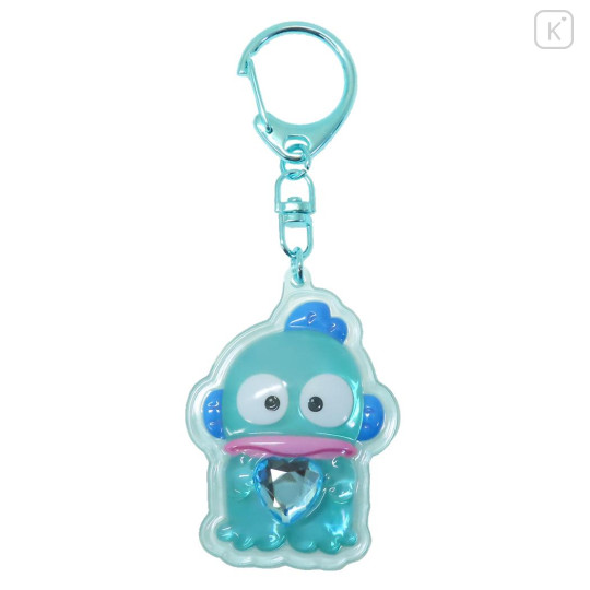 Japan Sanrio Acrylic Keychain - Hangyodon : Plump 3D Heart Crystal - 1