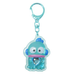 Japan Sanrio Acrylic Keychain - Hangyodon : Plump 3D Heart Crystal