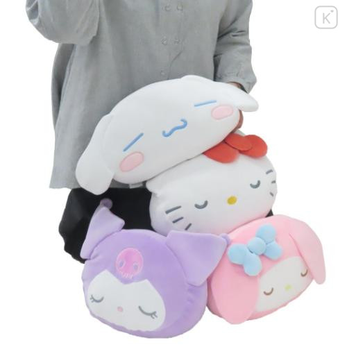 Japan Sanrio Die-cut Cushion - Hello Kitty : Sleeping Face - 4
