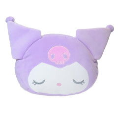 Japan Sanrio Die-cut Cushion - Kuromi : Sleeping Face