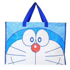 Japan Doraemon Souvenir Laminated Woven PP Eco Shopping Bag - Doraemon : Face Blue