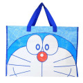 Japan Doraemon Souvenir Laminated Woven PP Eco Shopping Bag - Doraemon : Face Blue - 1