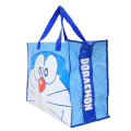 Japan Doraemon Souvenir Laminated Woven PP Eco Shopping Bag - Doraemon : Face Blue - 3