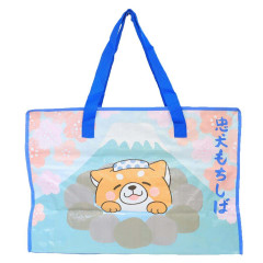 Japan Mochishiba Souvenir Eco Shopping Bag - Mt. Fuji Onsen Blue