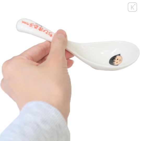 Japan Chibi Maruko Chan Porcelain Spoon - Momoko Sakura : Happy Star - 2