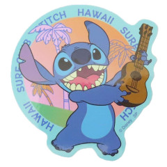 Japan Disney Vinyl Sticker - Stitch : Guitar