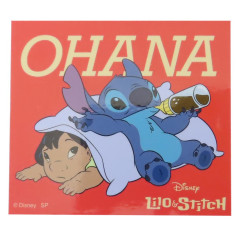 Japan Disney Vinyl Sticker - Stitch : Ohana Relax