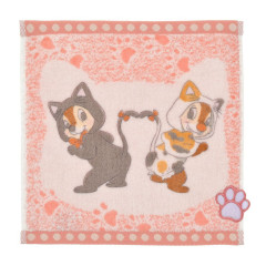 Japan Disney Store Mini Towel Jacquard Handkerchief - Chip & Dale : Cat Costume
