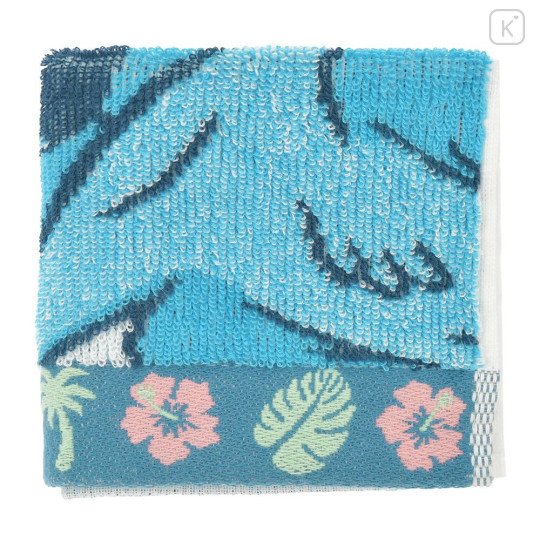 Japan Disney Store Mini Towel Jacquard Handkerchief - Stitch : Face - 3