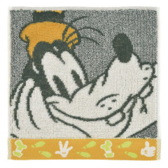 Japan Disney Store Mini Towel Jacquard Handkerchief - Goofy : Face