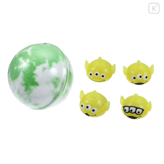 Japan Disney Store Bath Ball with Random Glowing Mascot - Toy Story Little Green Men Aliens : Face Blind Box - 6