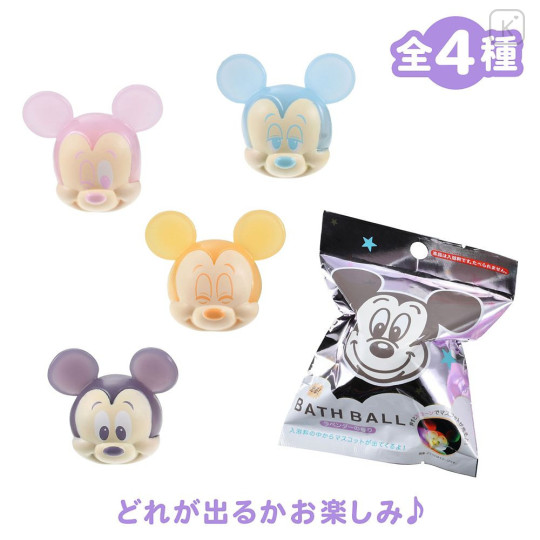 Japan Disney Store Bath Ball with Random Glowing Mascot - Mickey : Face Blind Box - 1
