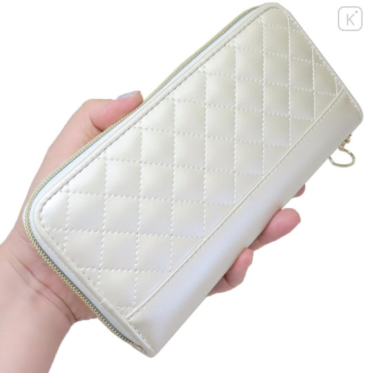 Japan Sanrio Quilted Long Wallet - My Melody : Dreaming Angel Face - 2