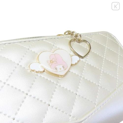 Japan Sanrio Quilted Long Wallet - My Melody : Dreaming Angel Face - 6