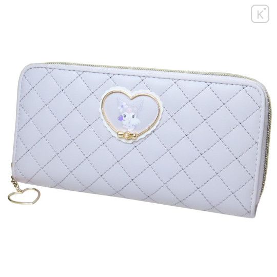 Japan Sanrio Quilted Long Wallet - Kuromi : Dreaming Angel - 1