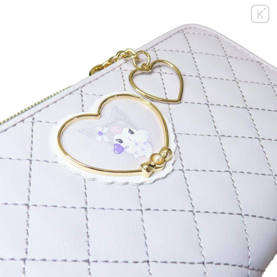 Japan Sanrio Quilted Long Wallet - Kuromi : Dreaming Angel - 3