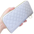 Japan Sanrio Quilted Long Wallet - Kuromi : Dreaming Angel Face - 2