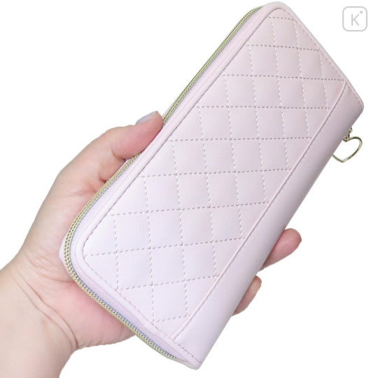 Japan Sanrio Quilted Long Wallet - Hello Kitty : Dreaming Angel Face - 2