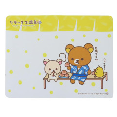 Japan San-X Water Absorption Quick Dry Bath Floor Mat - Kiiroitori & Korilakkuma & Rilakkuma : Onsen Hot Spring Happy Moment