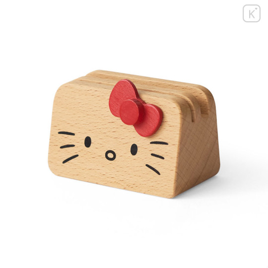 Japan Sanrio Wooden Memo Stand - Hello Kitty : Red - 1