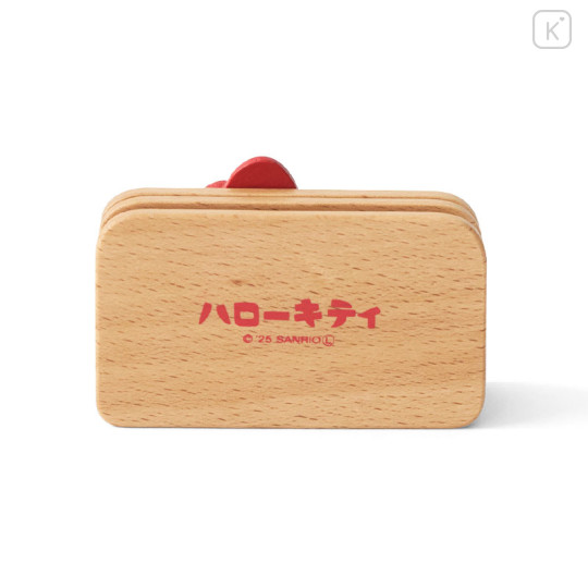 Japan Sanrio Wooden Memo Stand - Hello Kitty : Red - 3