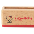 Japan Sanrio Wooden Desk Stand - Hello Kitty : Red - 4
