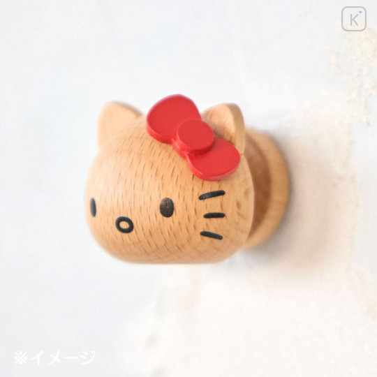 Japan Sanrio Wooden Magnetic Hanger - Hello Kitty : Red - 4