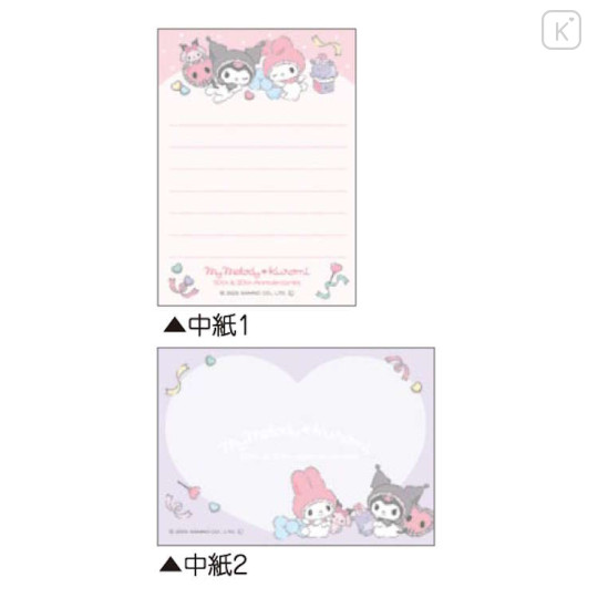 Japan Sanrio Mini Notepad - My Melody 50th & Kuromi 20th Anniversary Party Pink - 2