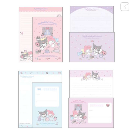 Japan Sanrio Letter Writing Set - My Melody 50th & Kuromi 20th Anniversary Party Pink - 2
