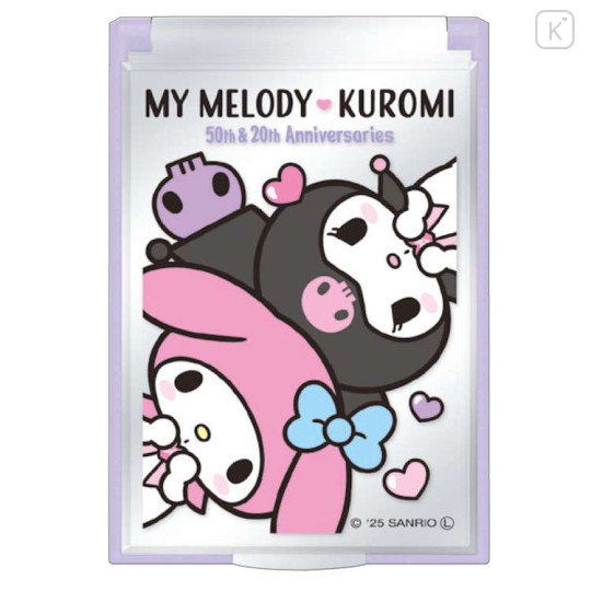 Japan Sanrio Folding Mirror - My Melody 50th & Kuromi 20th Anniversary Love - 1
