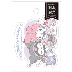 Japan Sanrio Vinyl Sticker - My Melody 50th & Kuromi 20th Anniversary Party Pink
