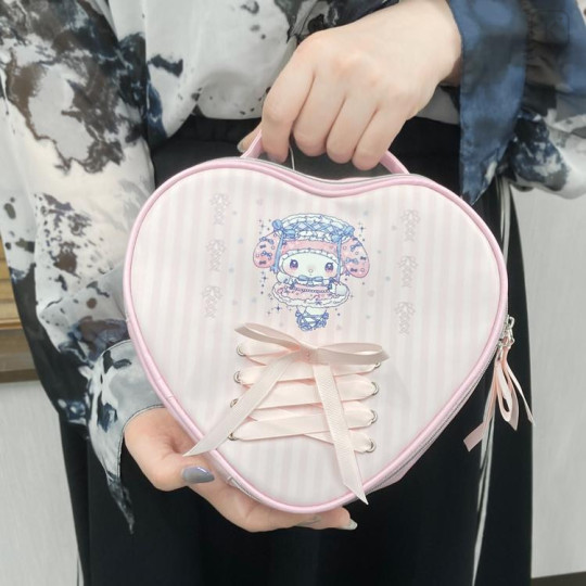 Japan Sanrio Vanity Pouch - My Melody : Dolly Mix Heart-shaped - 4