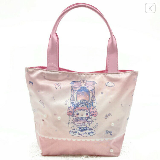 Japan Sanrio Mini Tote Bag - My Melody : Dolly Mix Pearl Pink - 1